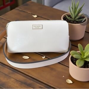 Kate Spade New York Belt Bag Winter White Leather Fanny Pack Size Large / XL